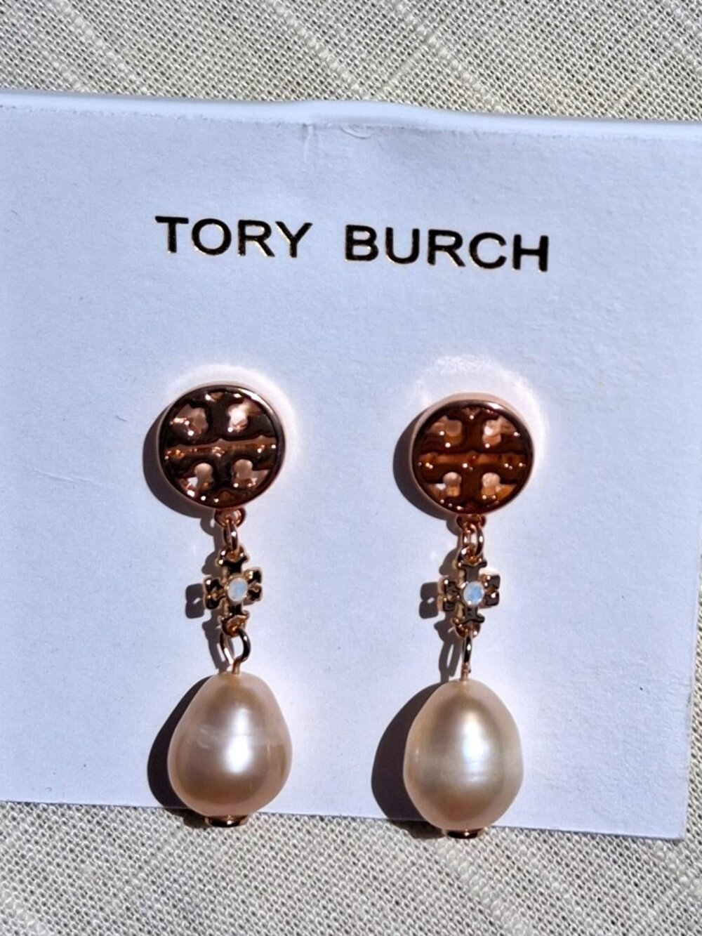 Tory Burch Kira Pearl Drop Earrings NWT
